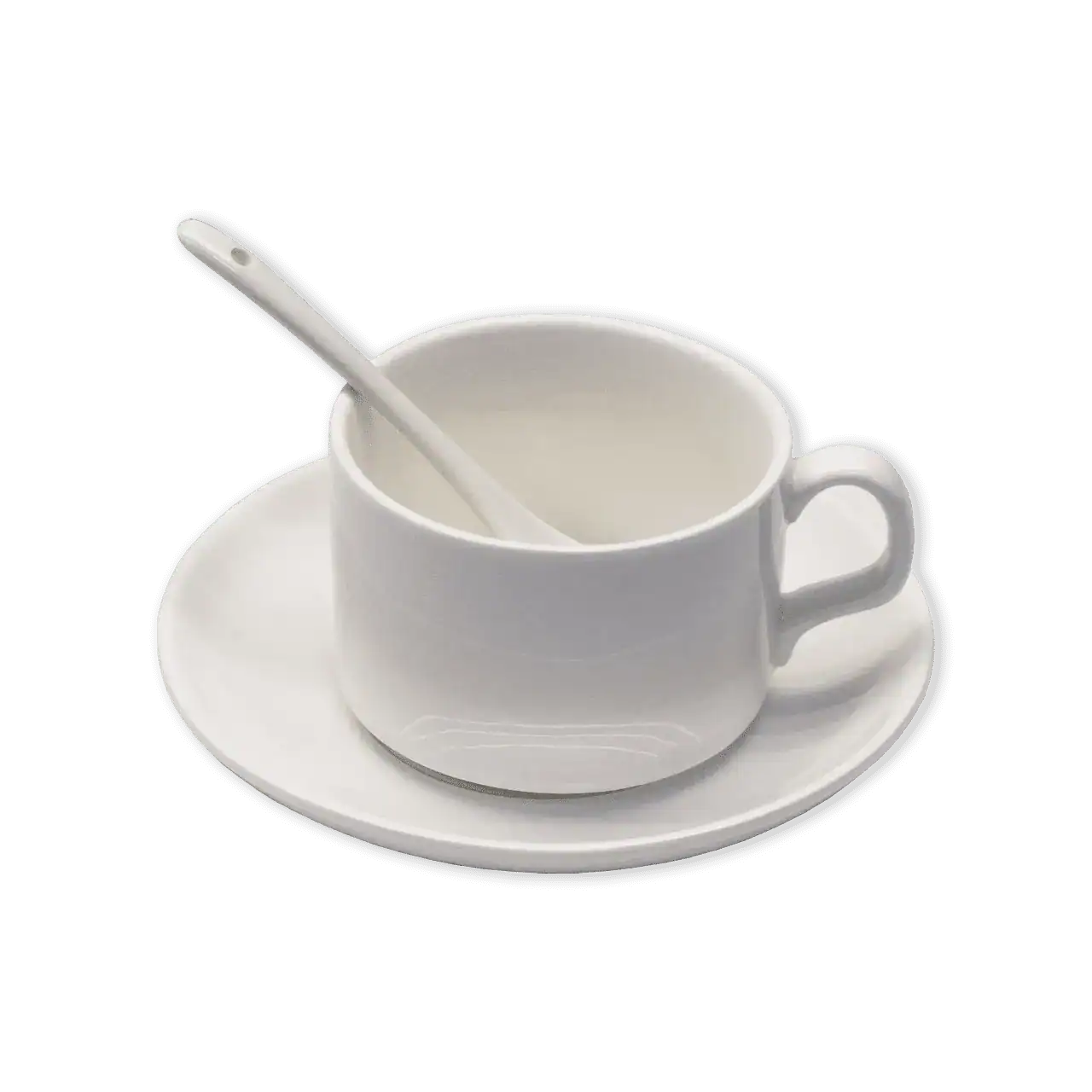 Ceramic Saucer Teacups with Spoon Printing