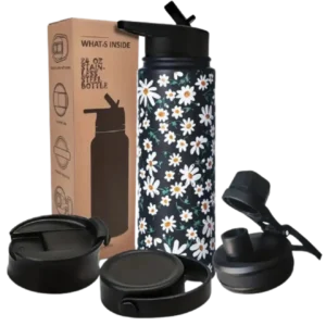 Double Wall Stainless Steel Bottles with Carry Handle Printing