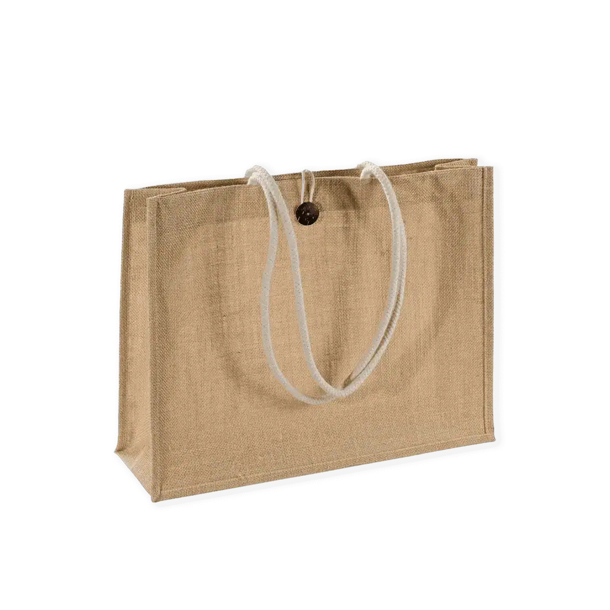 Jute Bags White Handles Printing