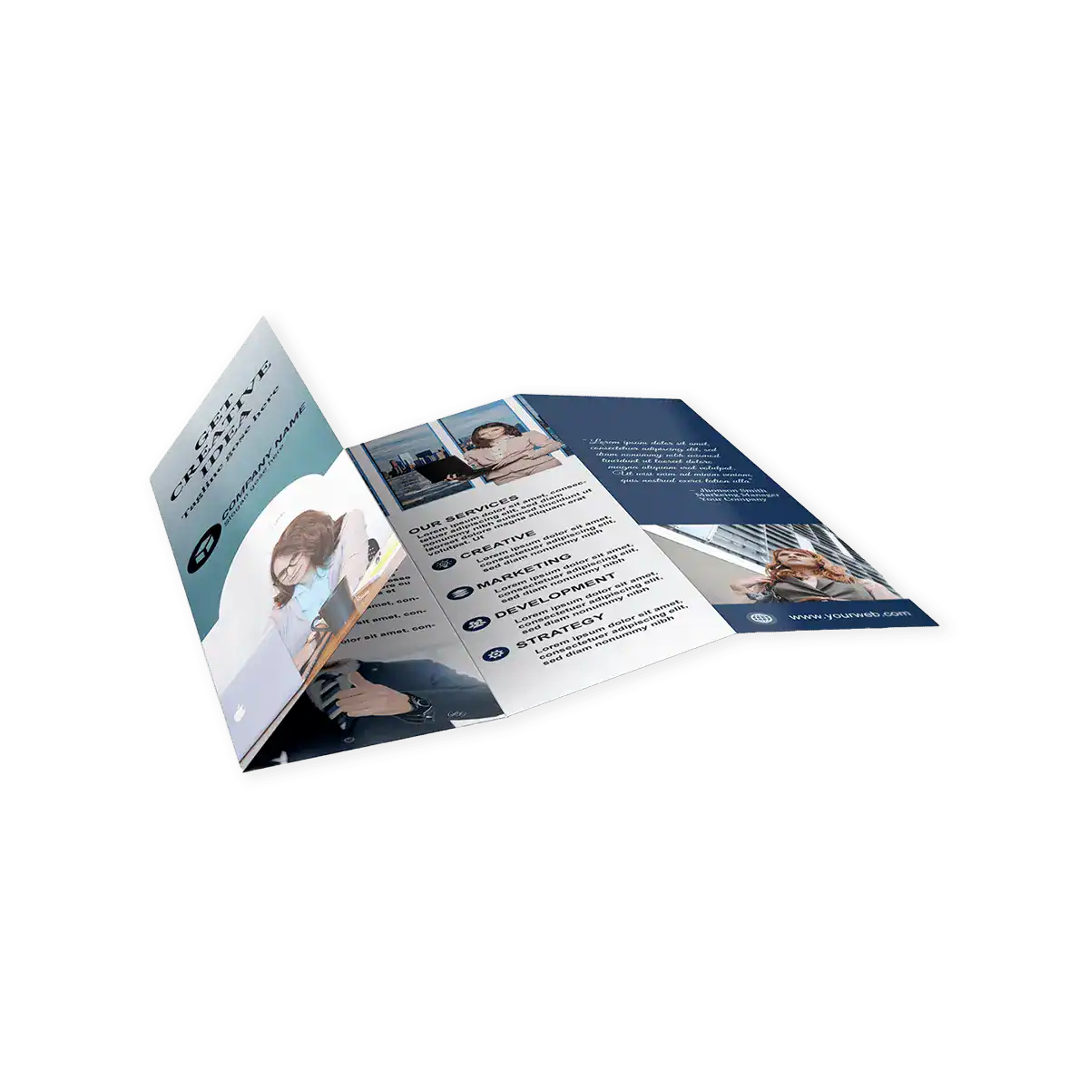 Roll Fold Brochure Printing