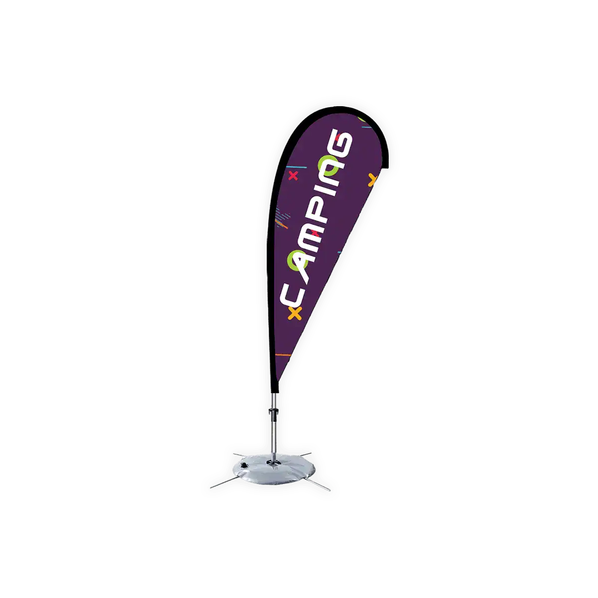 Black Printed Teardrop