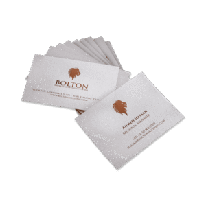 Coper foil business cards printing