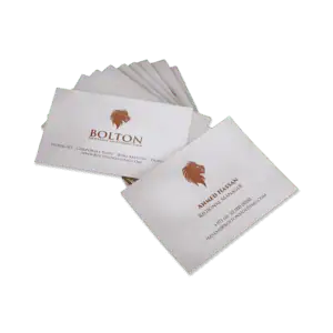Coper foil business cards printing
