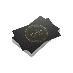 Soft Touch Laminated Gold Foil Business Cards Printing