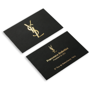 Soft Touch Laminated Gold Foil Business Cards