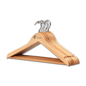 Wooden Hanger with Wood color Printing