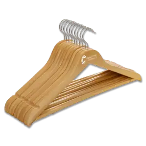 Wooden Hanger with Wood color Printing