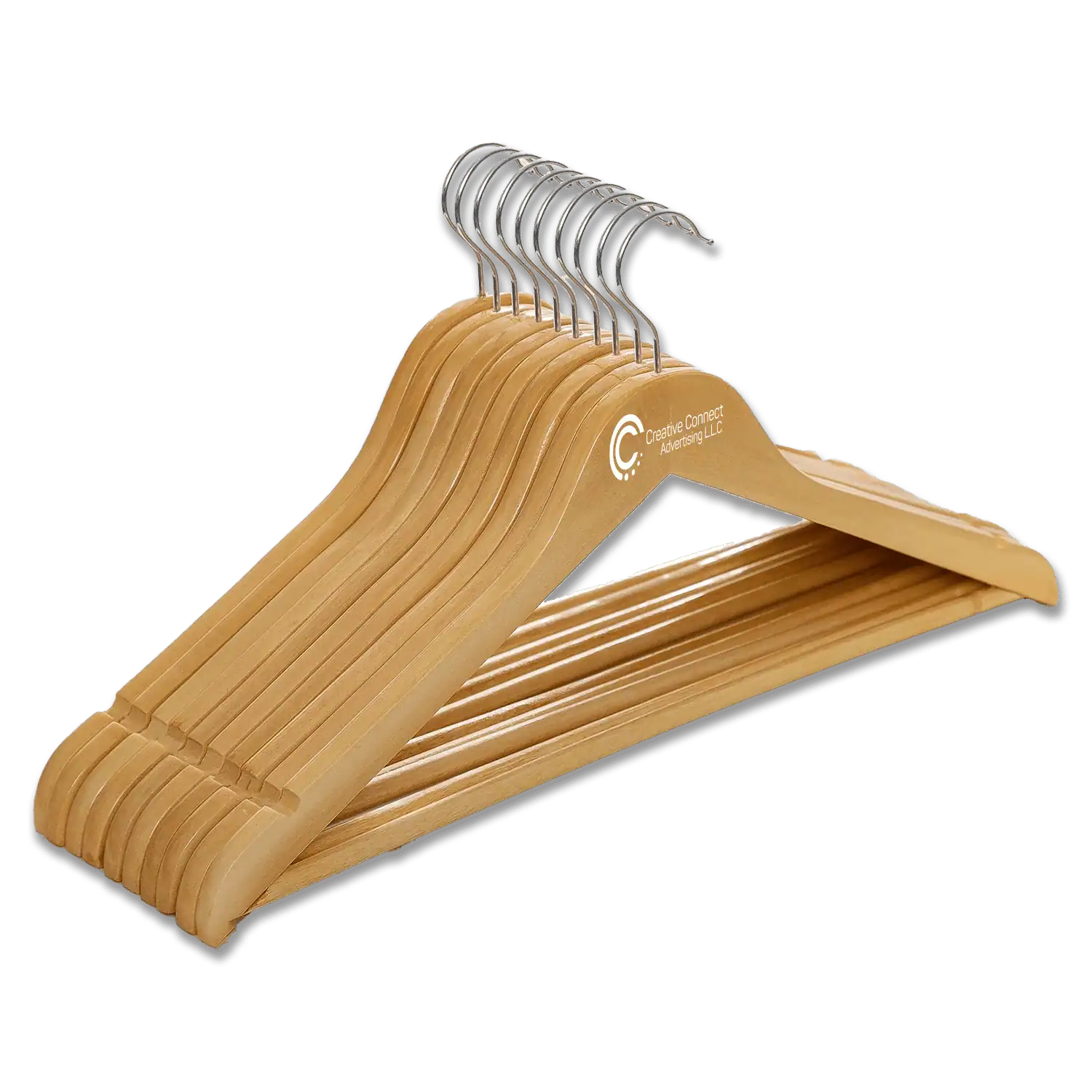 Wooden Hanger with Wood color Printing