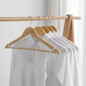 Premium solid wood hanger with custom logo Dubai