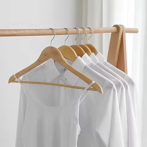 Premium solid wood hanger with custom logo Dubai