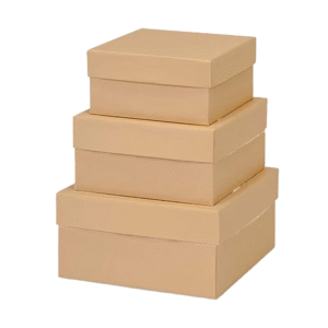 Custom printed brown kraft gift box featuring a classic lid design, perfect for jewellery, accessories, and corporate gifts.