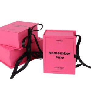 Small gift box with custom printed ribbon Dubai