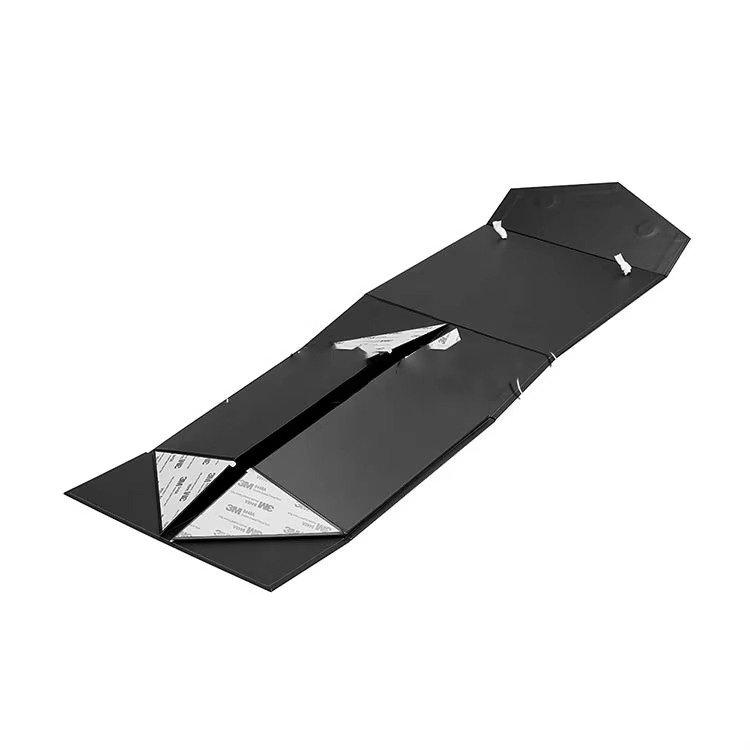 High-quality DIY gift box with contrasting black and white tones, ribbon branding, and handle for easy carrying.