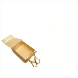 Eco-friendly Kraft DIY gift box with ribbon and handle, custom printed for boutique gifting and event packaging in Dubai & UAE.