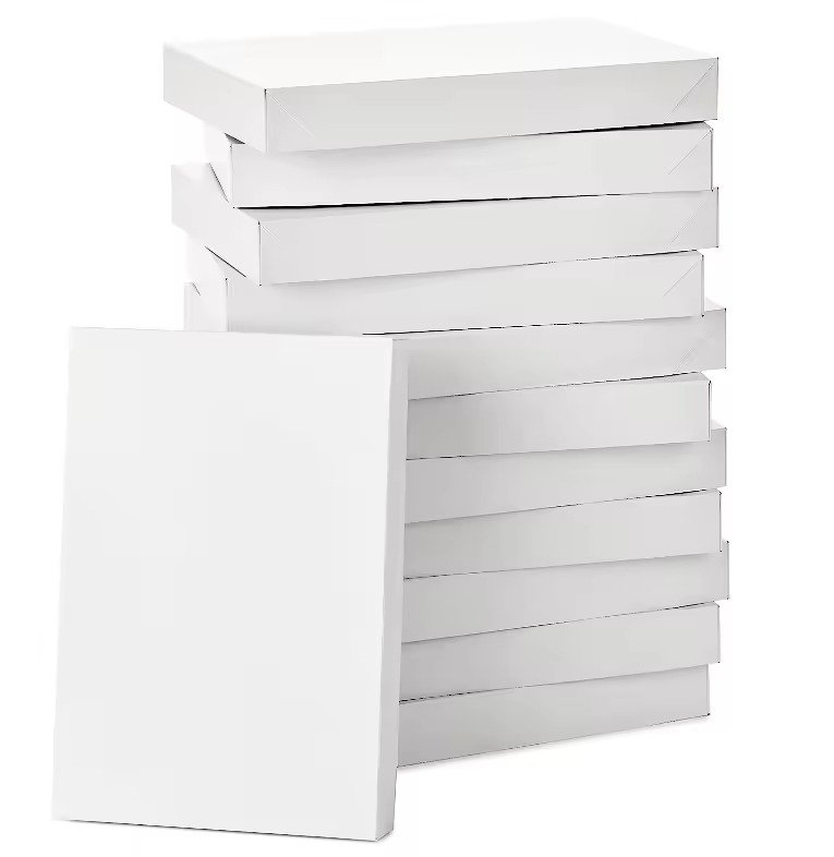 Elegant white gift box with personalized branding UAE