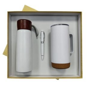 Eco-friendly corporate gift set featuring sustainable materials, ideal for branding, executive gifting and green promotions.
