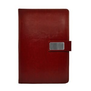 Harmony – Brown classic corporate gift set with brown notebook, pen and flask, ideal for customised company branding and promotions in Dubai and the UAE.