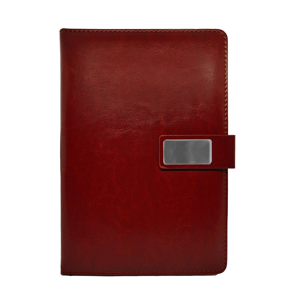 Harmony – Brown classic corporate gift set with brown notebook, pen and flask, ideal for customised company branding and promotions in Dubai and the UAE.