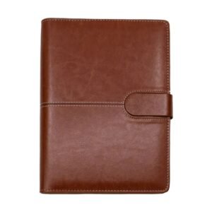 Zen Brown classic corporate gift set featuring a brown notebook, pen and flask, ideal for personalised company branding in Dubai and the UAE.