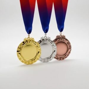 Large medal with multi color ribbon designed for sports awards school events corporate recognition ceremonies and gifting across UAE.