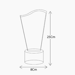 Round black base crystal trophy perfect for corporate awards ceremonies recognition events and premium gifting across UAE use.