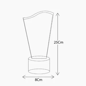 Round black base crystal trophy perfect for corporate awards ceremonies recognition events and premium gifting across UAE use.