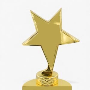 Gold star trophy offering an elegant solution for corporate awards ceremonies recognition events and premium appreciation gifts UAE.