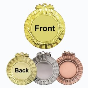 Large medal with multi color ribbon designed for sports awards school events corporate recognition ceremonies and gifting across UAE.