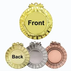 Large medal with multi color ribbon designed for sports awards school events corporate recognition ceremonies and gifting across UAE.