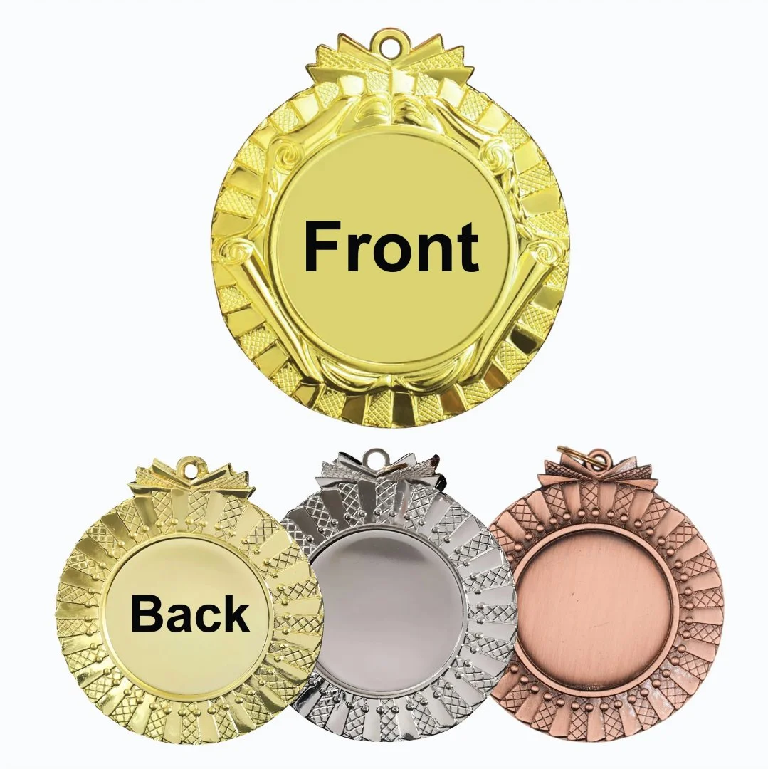 Large medal with multi color ribbon designed for sports awards school events corporate recognition ceremonies and gifting across UAE.