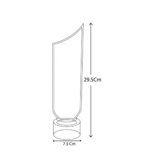 Clear glass crystal trophy with opaque white base and green accent ring for corporate awards recognition events appreciation gifts UAE.