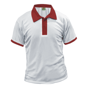 Maroon white dry fit polo Tshirt for sports uniforms corporate branding promotions breathable fabric wear across UAE.