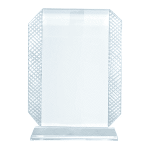 Sublimation crystal trophy designed for corporate awards recognition events appreciation gifts and personalized branding across UAE.