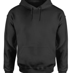 Blank pullover hoodie in black designed for corporate branding promotions uniforms events casual wear and daily use across UAE.