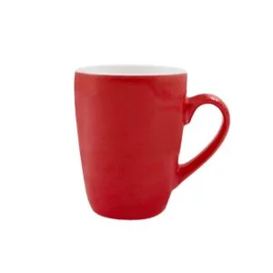 Ceramic U shape mug colored outside white inside ideal for logo branding corporate gifts cafes promotions office drinkware UAE.
